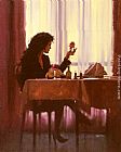 Raymond Leech A Valentine Rose painting